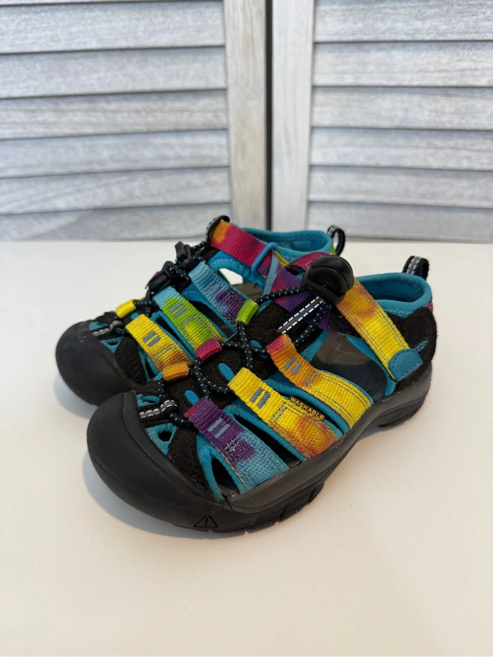 KEEN Newport H2 Kids Size 10 Rainbow Tie Dye Water Hiking Sandals
